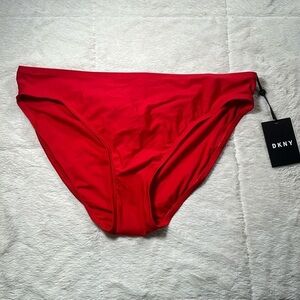 DKNY Bikini Hipster Swim Bottom Red size XXL NEW 4-Way Stretch Sun Protection